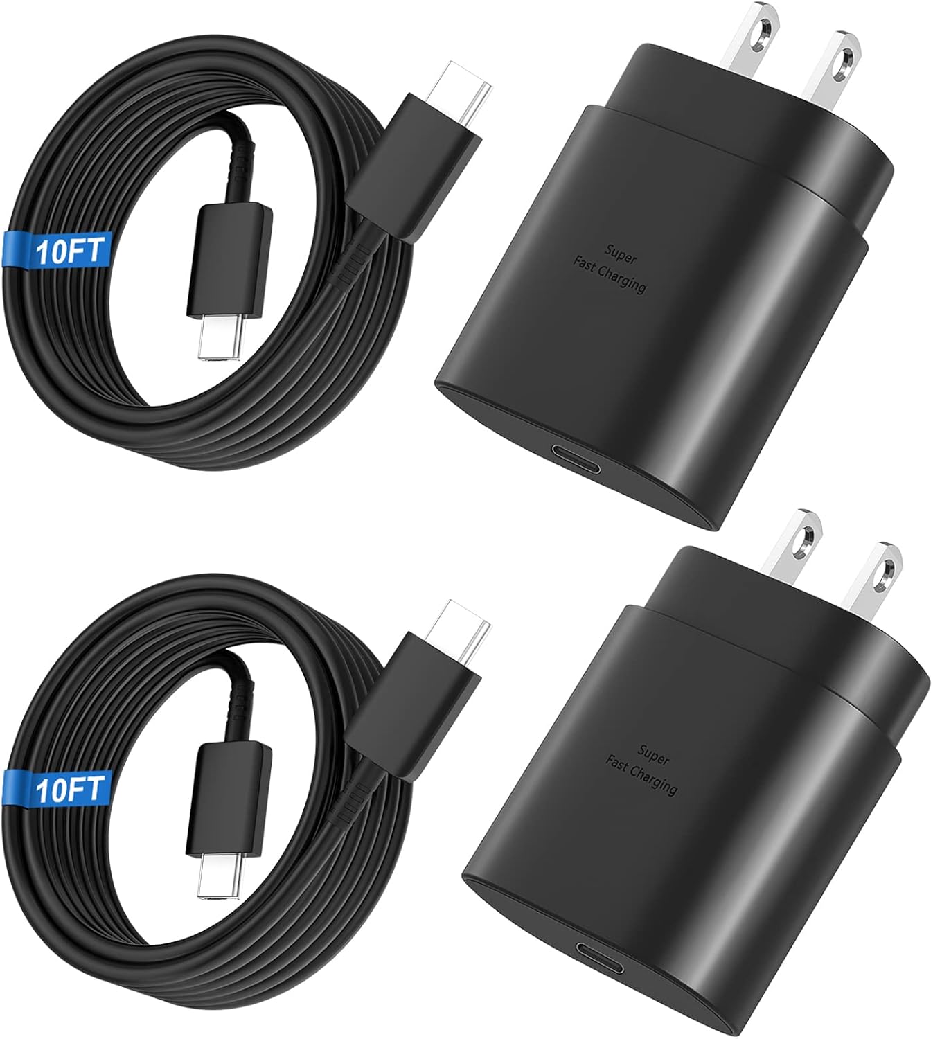 Super Fast Charger Type C, 25W USB C Wall Charger Super Fast Charger Type C, 25W USB C Wall Charger Fast Charging for Samsung Galaxy S25 Ultra/S25/S25+/S24+/S24 Ultra/S24/S24+/S23 Ultra/S22 Ultra/S21 with 10FT Long Android Type C Charger Cable 2Pack