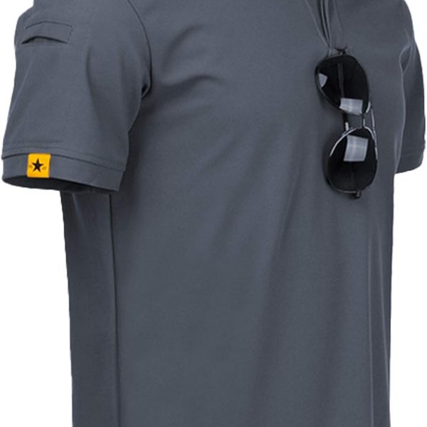 SCODI Mens Polo Shirts Performance Short Sleeve Tactical Shirts Athletic Golf Shirt for Men Daily Casual Collared T-Shirt