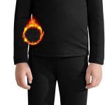 VZV 2T-6Y Toddler Thermal Set Thermal Underwear for Kids Fleece Lined Toddler Base Layer Long Johns for Kids Boys Girls