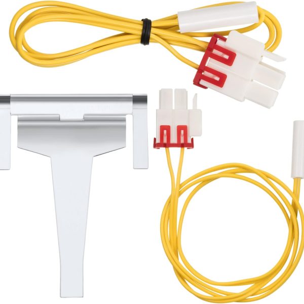 Hotop 3 Piece Refrigerator Defrost Kit with DA61-06796A Clip Drain Evaporator, Defrost Temp Sensors DA32-00006w and DA32-00006S