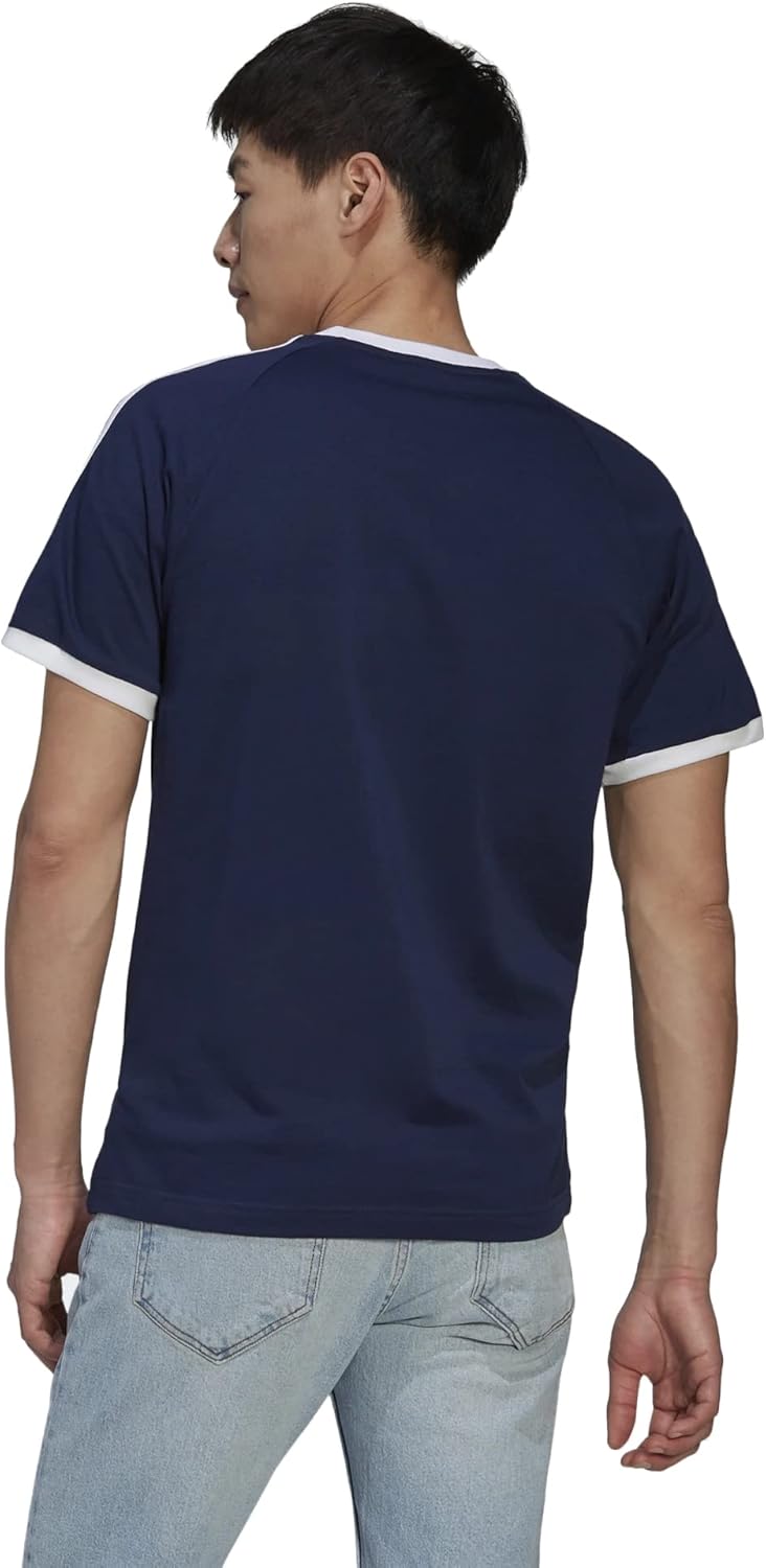 adidas Originals Men's Originals 3 Stripes Tee, Clear Sky, Medium 2 adidas Originals Men's Originals 3 Stripes Tee, Clear Sky, Medium - Image 2