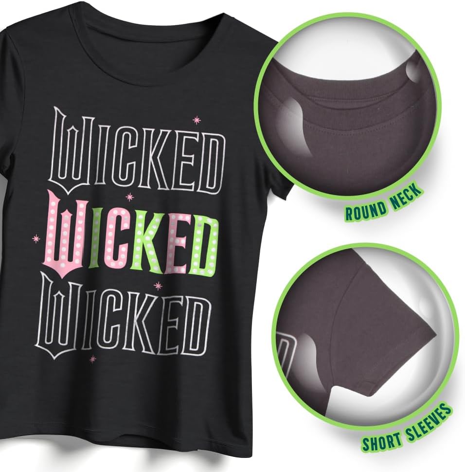 wicked Girl's Graphic Print T-Shirt 2-Pack - Short Sleeve Tees Bundle for Kids 2 wicked Girl's Graphic Print T-Shirt 2-Pack - Short Sleeve Tees Bundle for Kids - Image 2