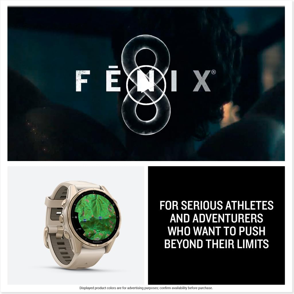 Garmin fēnix® 8 – 43mm, AMOLED, Sapphire, Premium Multisport GPS Smartwatch, Long-Lasting Battery Life, Dive-Rated, Built-in LED Flashlight, Soft Gold with Dark Sandstone Band 9 Garmin fēnix® 8 – 43mm, AMOLED, Sapphire, Premium Multisport GPS Smartwatch, Long-Lasting Battery Life, Dive-Rated, Built-in LED Flashlight, Soft Gold with Dark Sandstone Band - Image 9