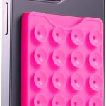 BIAJIYA Suction Card Holder for Phone Case, Silicone Octo Cup Buddy Phone Wallet Stick on Back of Smartphones, Hands-Free Sticky Wallet for iPhone, Videos and Selfies (Hot Pink)