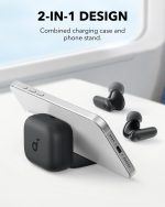 Soundcore P30i by Anker Noise Cancelling Earbuds, Strong and Smart Noise Cancelling, Powerful Bass, 45H Playtime, 2-in-1 Case and Phone Stand, IP54, Wireless Earbuds, Bluetooth 5.4 (Black) - Image 5