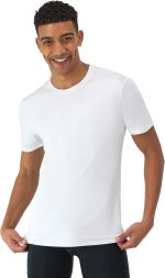Hanes Men's Moves Breathable Mesh Back T-Shirt, X-Temp Moisture-Wicking Tee, White or Black/Grey, 3-Pack - Image 2