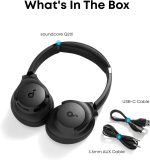 Soundcore by Anker Q20i Hybrid Active Noise Cancelling Headphones, Wireless Over-Ear Bluetooth, 40H Long ANC Playtime, Hi-Res Audio, Big Bass, Customize via an App, Transparency Mode - Image 8