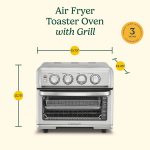 Cuisinart Air Fryer Toaster Oven with Grill, 1800W 8-1 Air Fryer Oven with Bake, Convection Bake, Grill, Broil and Warm Options, Large Capacity, 60-Minute Timer, TOA-70NAS, Stainless Steel - Image 7