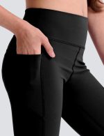 3 Pack Girls' Leggings with Pockets, Ankle Length Athletic Yoga Pants for Kids Clothes - Image 4