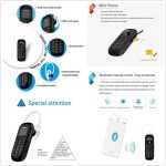 Mini Small Mobil Cell Phone L8star BM70 Bluetooth Handset 0.66 inch Unlocked Bluetooth Earphone Dialer Support SIM Card(Black) - Image 2