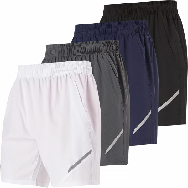 Ultra Performance Mens Workout Gym Shorts Men Casual 4 Pack Quick Dry Men's Athletic Running Shorts for Men 7 Inch Inseam