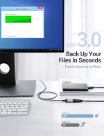 AINOPE 2 Pack USB Extensions Cable High Speed USB 3.0 Extension Cord Type A Male to Female Sturdy Braided Material Fast Data Transfer Compatible with USB Keyboard,Mouse,Flash Drive,Grey,6.6FT+6.6FT - Image 3