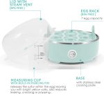 Elite Gourmet EGC115M Easy Egg Cooker Electric 7-Egg Capacity, Soft, Medium, Hard-Boiled Egg Cooker with Auto Shut-Off, Measuring Cup Included, BPA Free, Retro Mint - Image 2