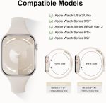 6 Pack Thin Bands Compatible with Apple Watch Band 38mm 40mm 41mm 42mm 44mm 45mm 46mm 49mm Women Men, Sport Silicone Strap Slim Wristband for iWatch Series 11 10 9 8 SE 7 6 5 4 3 2 1 Ultra - Image 2