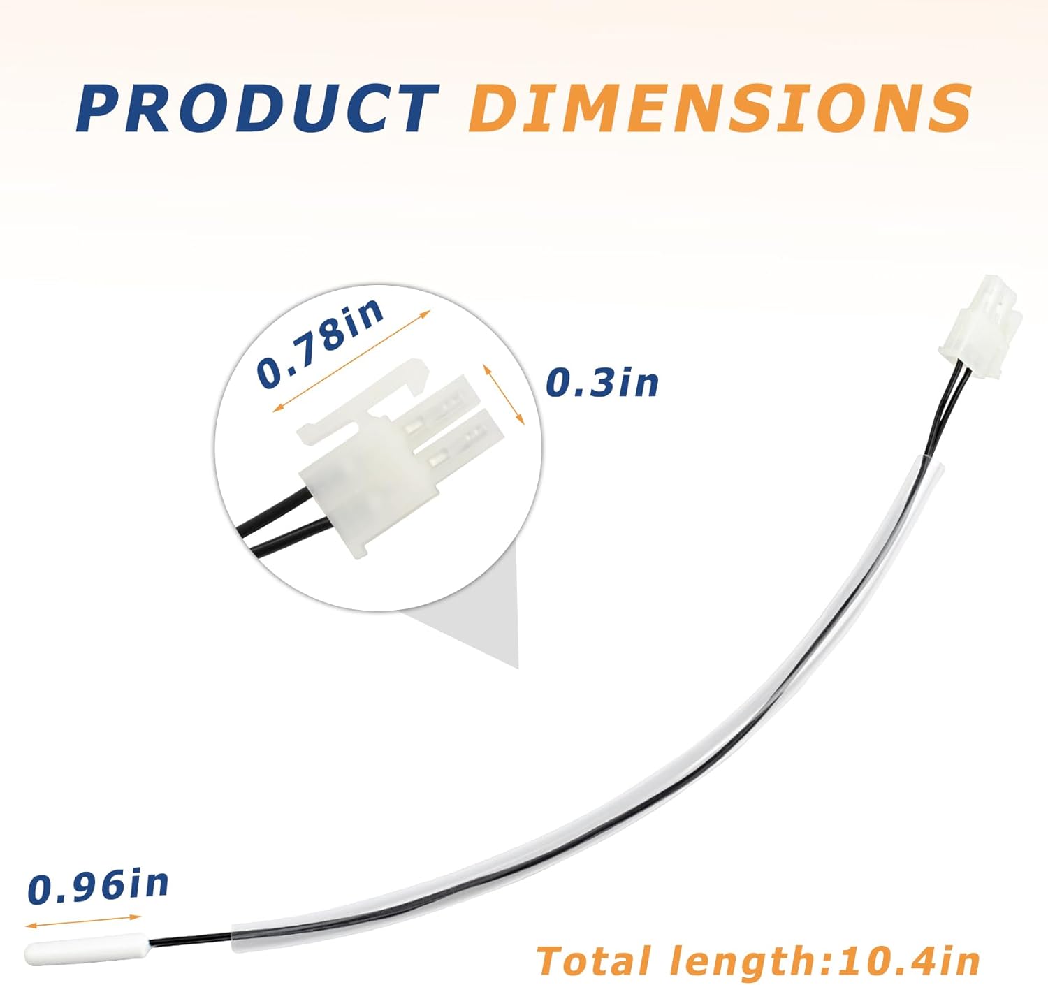 W11438736 Refrigerator Thermistor Compatible with Whirlpool, Maytag, Amana and IKEA Refrigerator, Replaces Part Number W10556397, W10838965, W11108173, 4960583, AP6985096, PS12745758 and EAP12745758 5 W11438736 Refrigerator Thermistor Compatible with Whirlpool, Maytag, Amana and IKEA Refrigerator, Replaces Part Number W10556397, W10838965, W11108173, 4960583, AP6985096, PS12745758 and EAP12745758 - Image 5