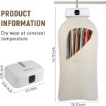 Portable Dryer With 480 Minute Timer Function 20 Minute Quick Drying Mini Dryer - a Compact Suitable for RVs, Apartments, Travel, Student Dormitories, equipped With a Drying Bag Remote Control - Image 5