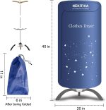 Portable Clothes Dryer Upgraded to Quickly Dry A Large Number of Clothes and Shoes. Travel Mini 900w Dryer Machine, Compact Portable Dryer for Family, Apartment, RV and Travel - Image 5