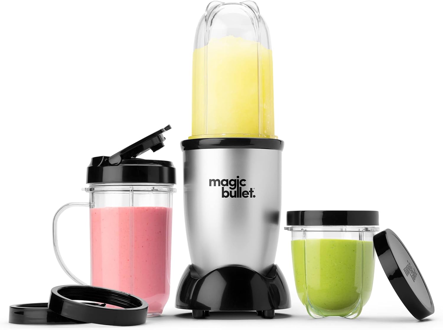 Magic Bullet Blender, Small, Silver, 11 Piece Set Magic Bullet Blender, Small, Silver, 11 Piece Set