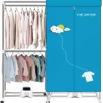 Portable Dryer, 110V 1000W Electric Clothes Dryer Machine, Double Layer Stackable, Stainless Steel, Blue, 15kg Capacity, Front Load, Ideal for Apartments, RV, Families, Campers
