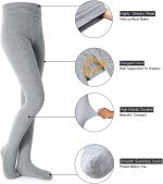 Girls Tights Toddler Cable Knit Cotton Footed Seamless Dance Ballet Baby Girls' Leggings 3/4 Pack - Image 4