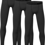 4 or 3 Pack Youth Boys' Compression Leggings Tights Athletic Pants Sports Base Layer for Kids Cold Gear