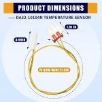 4-Pack DA32-10104N Temperature Sensor for Samsung Refrigerator, Compatible with DA32-10104V 2030330 AP4979323 PS4138666 114002,Refrigerator Temp Sensor - Image 2