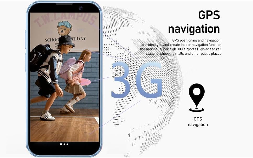 Mini 3G Smartphone Unlocked, 3.0" HD Android Dual Sim Quad Core Face ID Mini Premium Child Small Cell Phone World's Smallest Student Pocket Cellphone, 2+16GB Light Blue 7 Mini 3G Smartphone Unlocked, 3.0" HD Android Dual Sim Quad Core Face ID Mini Premium Child Small Cell Phone World's Smallest Student Pocket Cellphone, 2+16GB Light Blue - Image 7