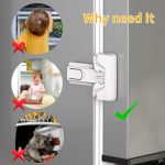 2 Pack Upgrade Child Proof Refrigerator Lock, HEOATH Fridge/Freezer Door Lock for Toddlers Children Kids, no Tools Need or (White) - Image 8