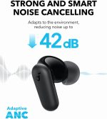 Soundcore P30i by Anker Noise Cancelling Earbuds, Strong and Smart Noise Cancelling, Powerful Bass, 45H Playtime, 2-in-1 Case and Phone Stand, IP54, Wireless Earbuds, Bluetooth 5.4 (Black) - Image 6