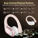 Wireless Earbuds, Sports Bluetooth Headphones, 80Hrs Playtime Ear Buds with LED Power Display, Noise Canceling Headset, IPX7 Waterproof Earphones for Workout/Running (Rose Gold) - Image 7