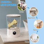 Portable Mini Washing Machine, 2L Underwear Washer 4000mAh Compact Deep Cleans Underwear, Baby Clothes, Lightweight Washing Machine for Apartment, Dorm, Hotel, Travel, Camping - Image 7