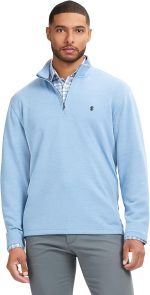 IZOD Mens Performance Comfort Quarter Zip Long Sleeve Shirt