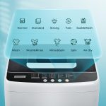 EUHOMY 1.03cu.ft Portable Washer, 8.8LBS Capacity Small Portable Washing Machine with 10 Programs 5 Water Levels, Drain Pump and LED Display,Compact Washer for Apartments, RVs, Homes, Light Gray - Image 2