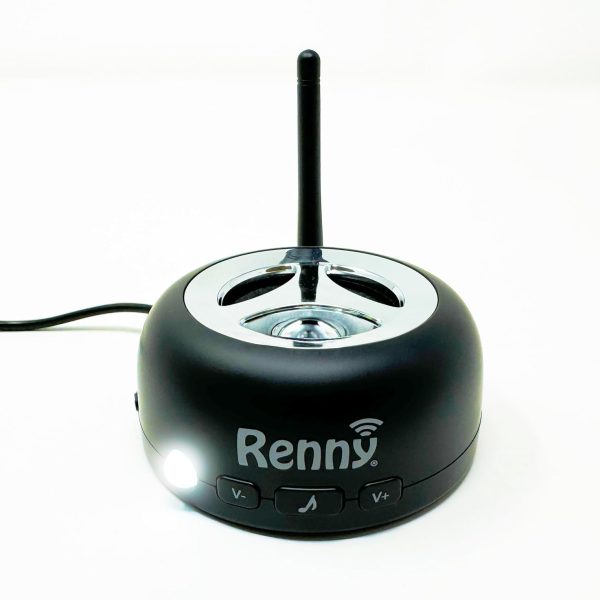 RENNY - Loud Cell Phone Ringer, Amplifier & Flasher for Hearing Impaired & Noisy Environments (117dB) | Wireless Bluetooth Auto-Connect | 5 Selectable Ringtones | No Missed Calls