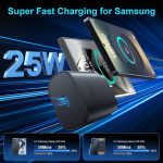 Super Fast Charger Type C, 25W USB C Wall Charger Fast Charging for Samsung Galaxy S25 Ultra/S25/S25+/S24+/S24 Ultra/S24/S24+/S23 Ultra/S22 Ultra/S21 with 10FT Long Android Type C Charger Cable 2Pack - Image 2