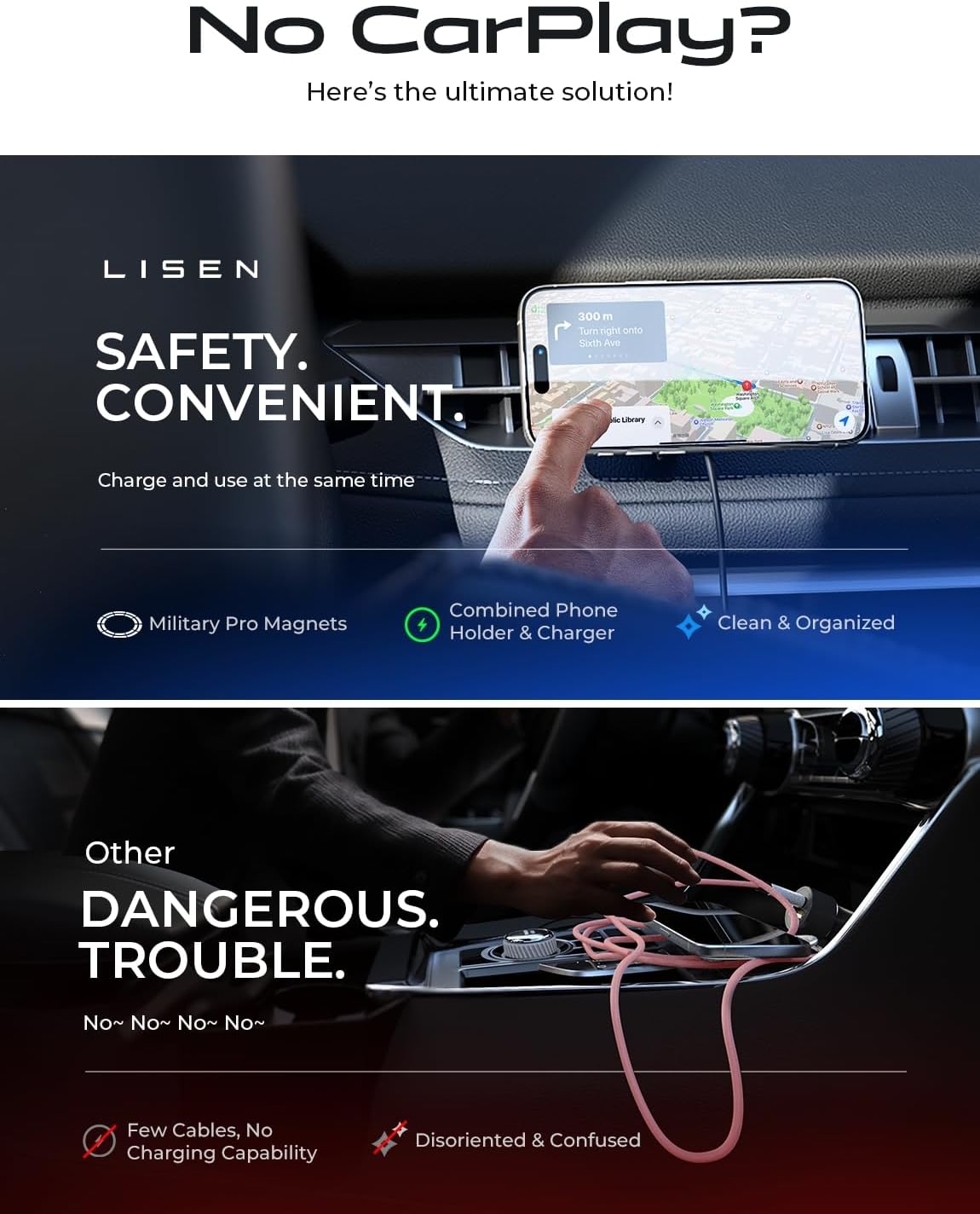 LISEN for 15W MagSafe Car Mount Charger,Magnetic Wireless Car Charger for iPhone 17 Pro Max Accessories,Magnetic Phone Holder for iPhone 17 Air Pro Max Plus 16 15 14 13 12,Samsung S25/24 with MagSafe 7 LISEN for 15W MagSafe Car Mount Charger,Magnetic Wireless Car Charger for iPhone 17 Pro Max Accessories,Magnetic Phone Holder for iPhone 17 Air Pro Max Plus 16 15 14 13 12,Samsung S25/24 with MagSafe - Image 7