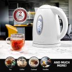 OVENTE Electric Kettle, 1.7L Fast Boiling Water Heater for Coffee or Tea, BPA Free with Water Level Gauge, Auto Shut-Off, Boil-Dry Protection, Indicator Light and Removable Filter, White KP72W - Image 5