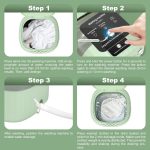 Mini Portable Washing Machine, 9L, 3 Modes, Blue Light Disinfection, Ideal for Underwear, Socks, Baby Clothes. Foldable for Space-Saving, Perfect for Apartments, Hotels, Camping & Travel (Green) - Image 6