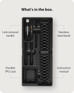 Fullmosa Metal Band Compatible with Apple Watch Bands 45mm 44mm 42mm 46mm 49mm 41mm 40mm 38mm, iWatch Band with Case for Apple Watch Series 11 10 9 8 7 6 5 4 3 2 1 SE3/2/1 Ultra3/2/1 , 42mm 44mm 45mm, Black - Image 6