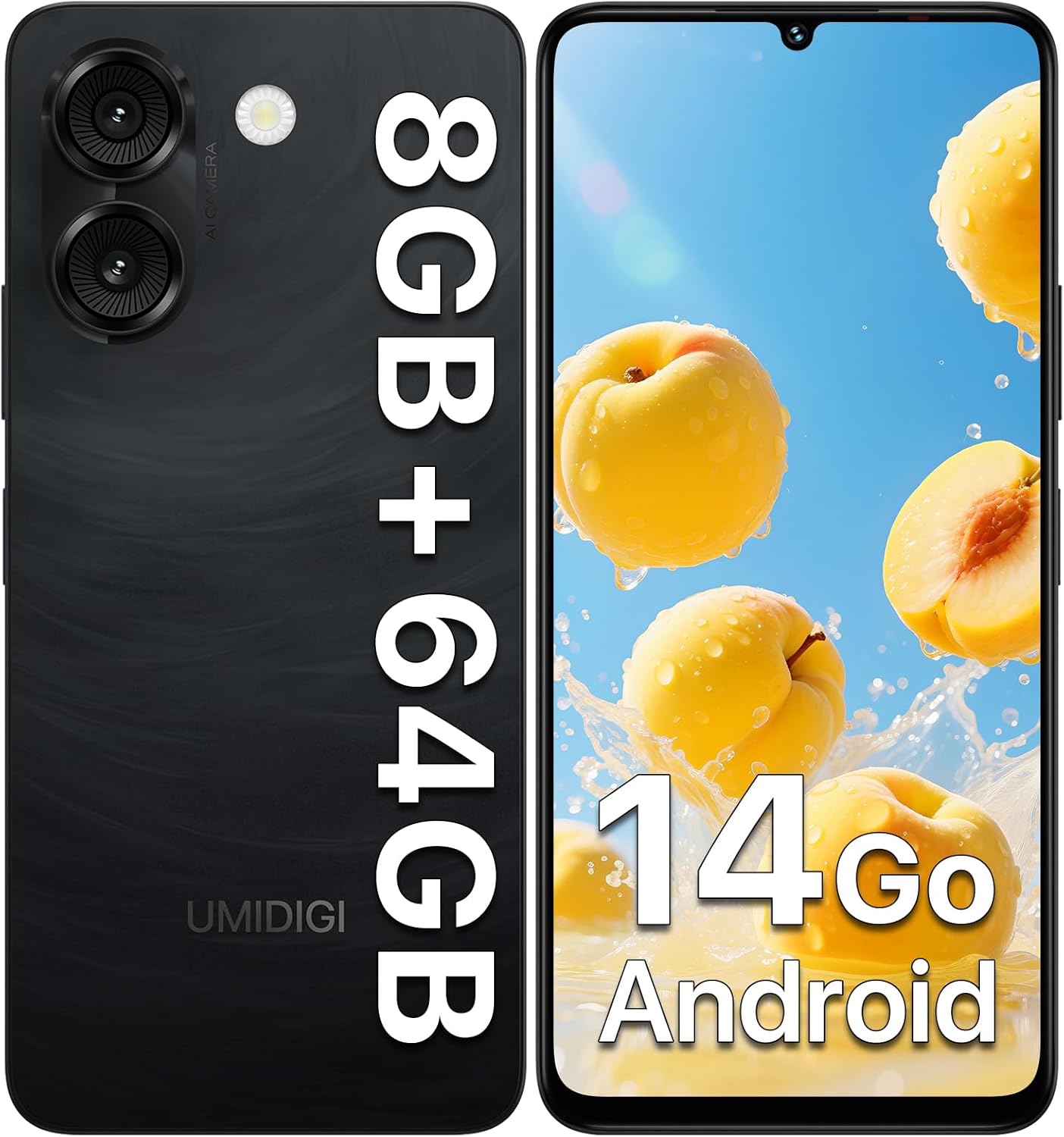 UMIDIGI G9A Unlocked Phones, Android 14 Go Cell Phone, 8GB+64GB/TF 1TB Expend Octa-Core, 4G Dual SIM Card, 3.5mm Headphone Jack 6.75" HD+Display Phones, AI Face Unlock Android Phone,5000mAh,GPS 1 UMIDIGI G9A Unlocked Phones, Android 14 Go Cell Phone, 8GB+64GB/TF 1TB Expend Octa-Core, 4G Dual SIM Card, 3.5mm Headphone Jack 6.75" HD+Display Phones, AI Face Unlock Android Phone,5000mAh,GPS