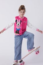 Disney Minnie Mickey Stitch Princess Frozen Elsa Marvel Jacket Lightweight Coat Button up Color Block Sweatshirt 2-14 Years - Image 3