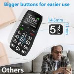 C1+4G Black - Large Buttons Cell Phone for Seniors丨Dumb Phone with SOS Button丨Charging Station丨1800mAh丨Talking Clock丨Speed Dial丨Hands-free丨Large Font丨Unlocked Phone丨Keypad Mobile丨Loud Speaker - Image 8