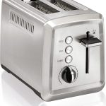 Hamilton Beach 2 Slice Toaster with Extra-Wide Slots, Bagel Setting, Toast Boost, Slide-Out Crumb Tray, Auto-Shutoff & Cancel Button, Defrost Function, Stainless Steel (22794)