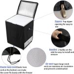 Outdoor Deep Freezer Cover,Heavy Duty 600D 100% Waterproof Chest Freezer Cover,Freezer Covers for Outside 5.0 Cubic Chest Freezer,Top Can Be Opened by Zipper(28"W x 23"D x 34"H,Black) - Image 3