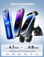 Lamicall Bike Phone Holder, Motorcycle Mount - Motorcycle Phone Holder, Handlebar Cell Phone Clamp, Scooter Phone Clip for iPhone Air 17 Pro Max, 16 15 Pro Max Plus, S20, More 4.7 to 6.8" Smartphones - Image 3