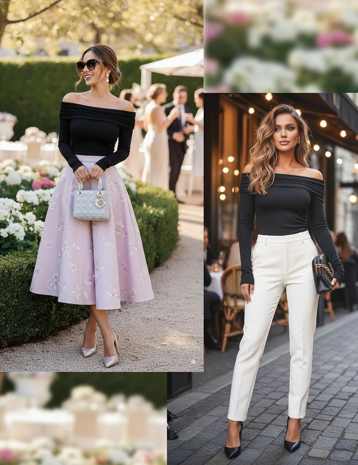 Prettywear Women's Sexy Off Shoulder Tops Dressy Long Sleeves Going Out Nightout Shirt 2025 Fall Clothes 2 Prettywear Women's Sexy Off Shoulder Tops Dressy Long Sleeves Going Out Nightout Shirt 2025 Fall Clothes - Image 2