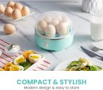 Elite Gourmet EGC115M Easy Egg Cooker Electric 7-Egg Capacity, Soft, Medium, Hard-Boiled Egg Cooker with Auto Shut-Off, Measuring Cup Included, BPA Free, Retro Mint - Image 5