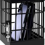 Gemaxvoled Cell Phone Jail Lock Box, Mobile Phones Prison Lockable Cage for Classroom Family Time Party