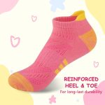 Comfoex 12 Pairs Girls Athletic Ankle Socks for 4-6 6-8 8-10 Years Old - Cotton Short Socks for Little Big Kids - Image 3