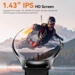 Smart Watches for Men Women, 1.43" AMOLED Display Smartwatch with 7-Day Battery, 120+ Sport Modes, Bluetooth Calls, Heart Rate/Sleep Monitor, IP68 Waterproof for iPhone Android Compatible (Black) - Image 6